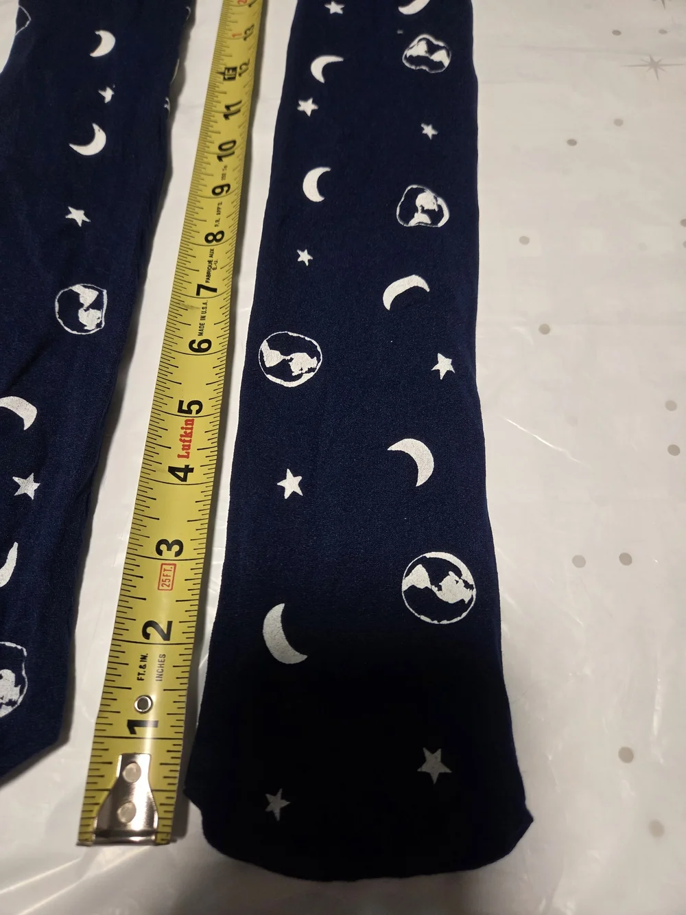 Y2k Cosmic Over Knee Socks Navy Blue Moon